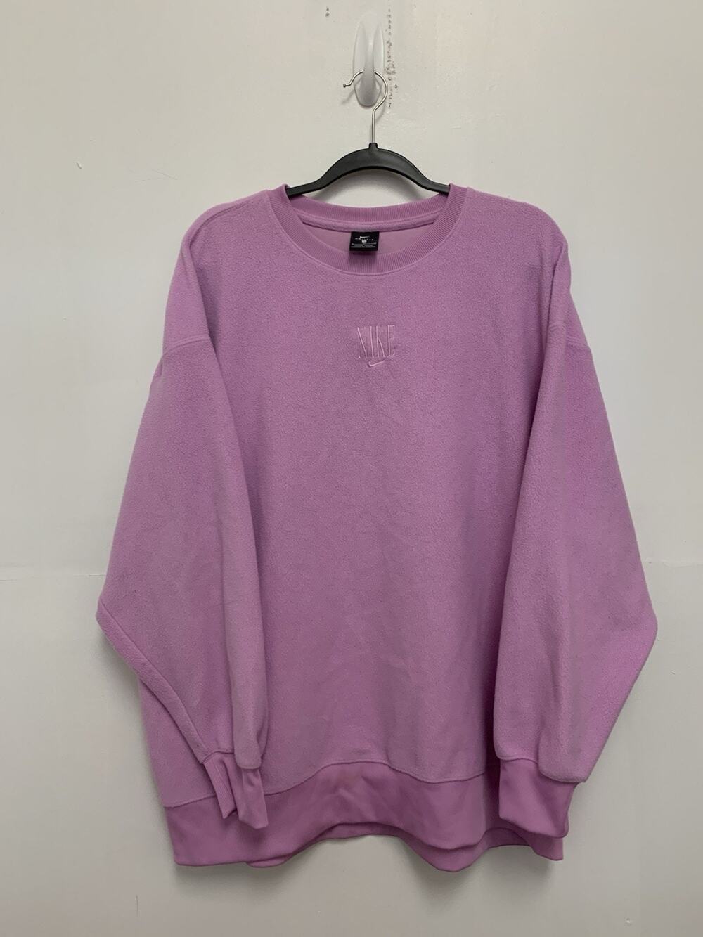 Nike Therma Women's Fleece Training Pink Top Size XL Over Sized Fit CU6101-680